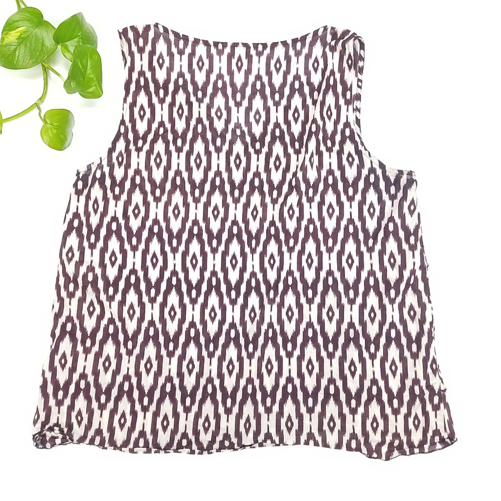 Ann Taylor LOFT Ruffle Front Tank Blouse Sz L - Picture 2 of 6